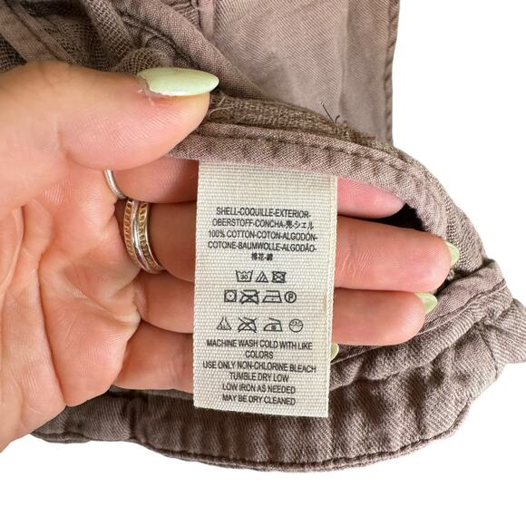 Free People NWT Jagger Blazer Military Tan Jacket Lace up Sleeve Outerwear - Picture 13 of 13